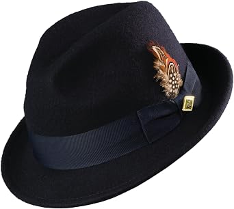 Stacy Adams Mens Wool Felt Pinch Front Fedora Hat