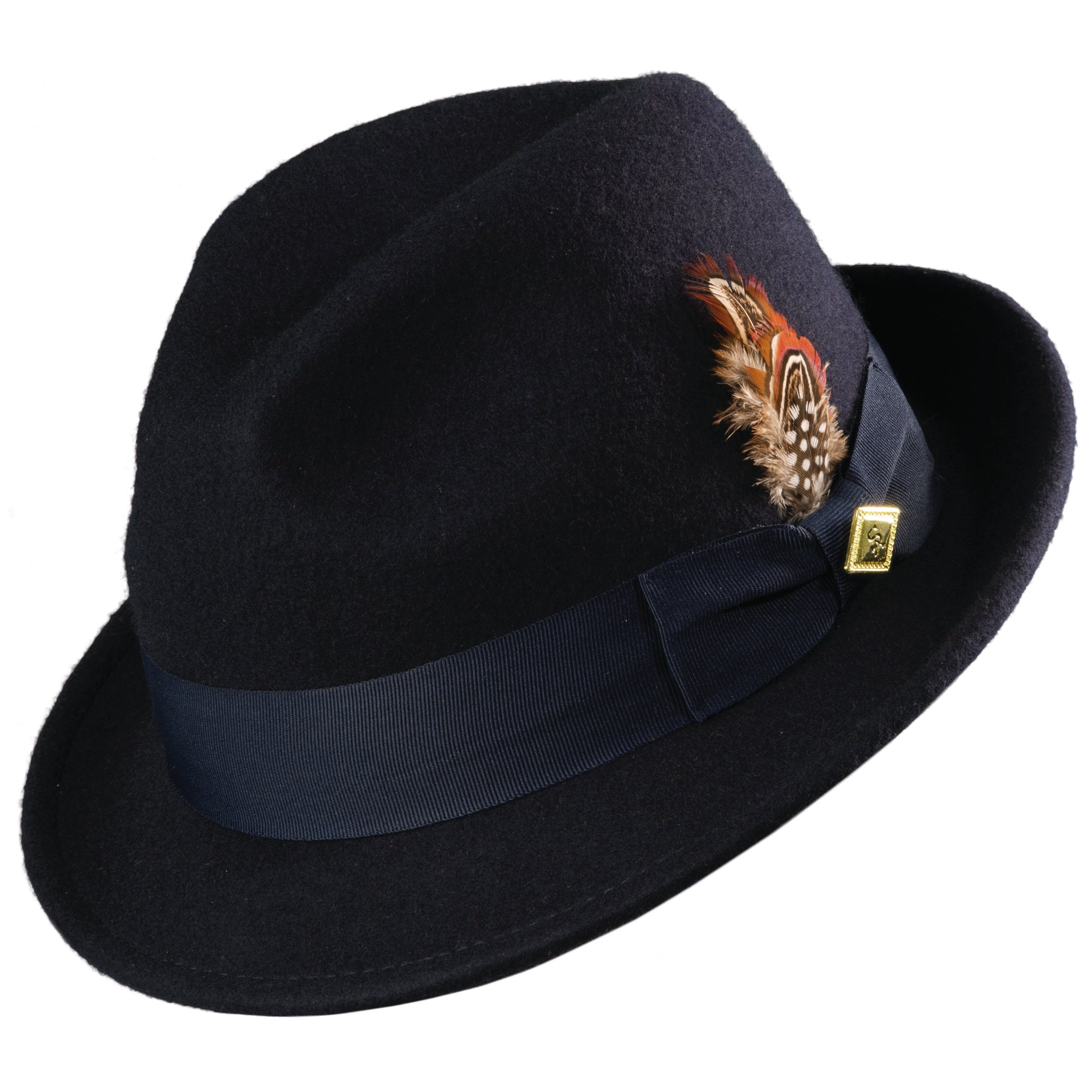 Stacy Adams Men's Wool Felt Pinch Front Fedora Hat