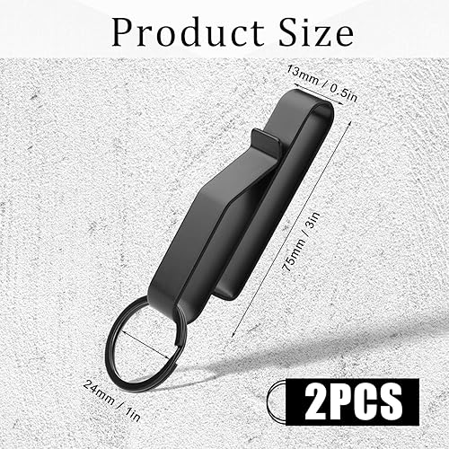 Miniatura 2 de Clip para llaves para cinturón, se adapta a cinturones estándar o extragruesos, de liberación rápida, para cinturón táctico de liberación rápida,