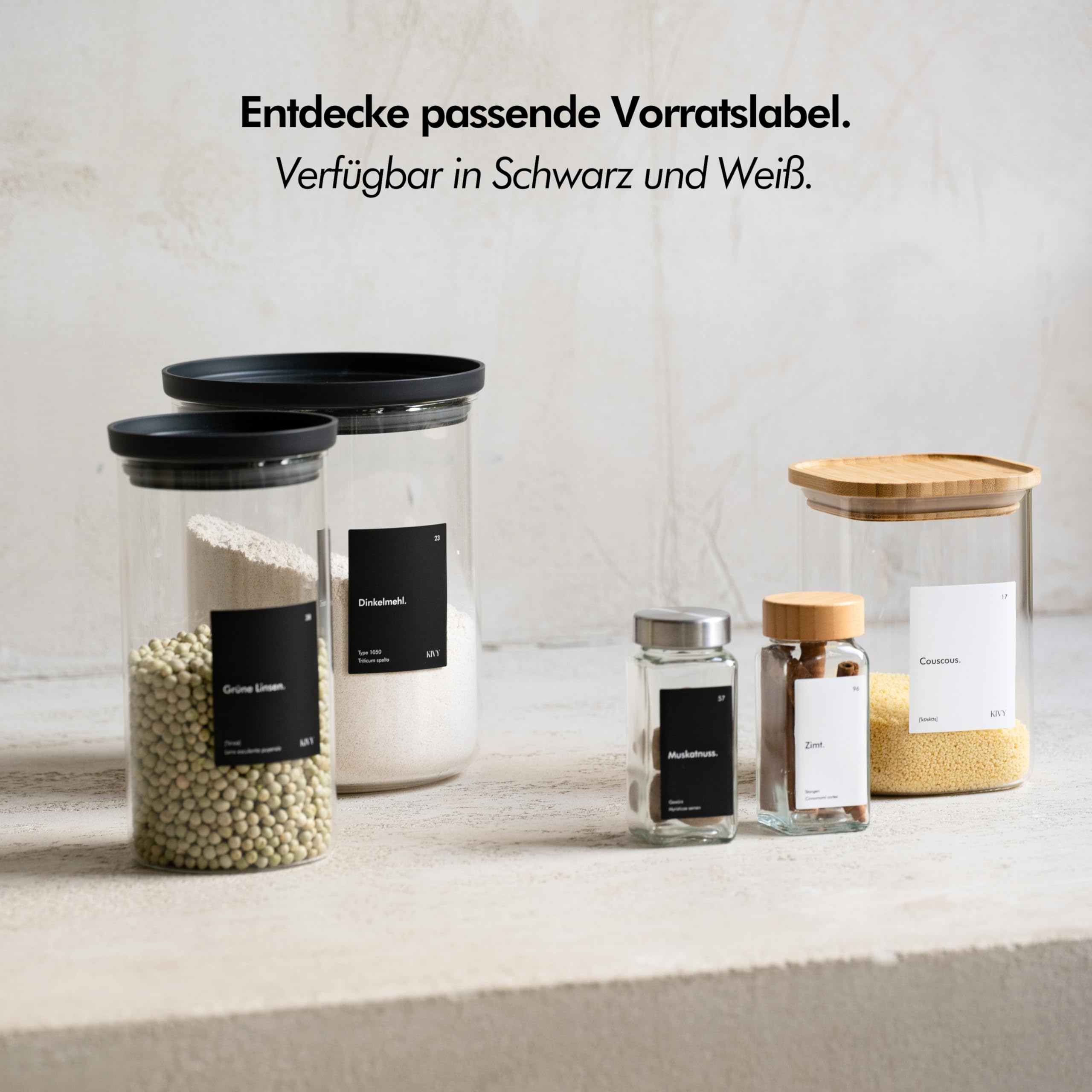 Set 24 Barattoli Spezie Con Coperchio Legno - 120 Ml + 240 Etichette Impermeabili