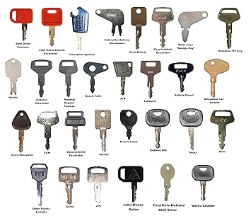 Keyman 36 Heavy Equipment Construction Ignition Key Blank Set Custom Cut to fit Your Equipment