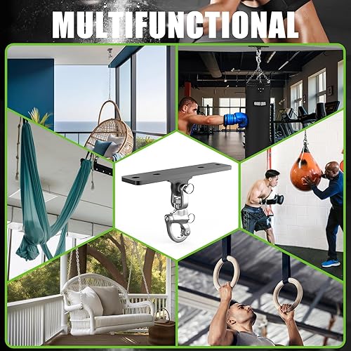 Miniatura 4 de Eapele Punching Bag Hanger, Heavy Bag Ceiling Mount Holder for Hanging, 360 Swivel Boxing Bag Hanger for MMA Training, Muay Thai Bags, Heavy Duty
