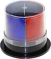 Vista 12 de Luz Estroboscópica Solar de Advertencia de Seguridad Intermitente/Luz Estroboscópica de Techo, con Base Magnética Fuerte Impermeable