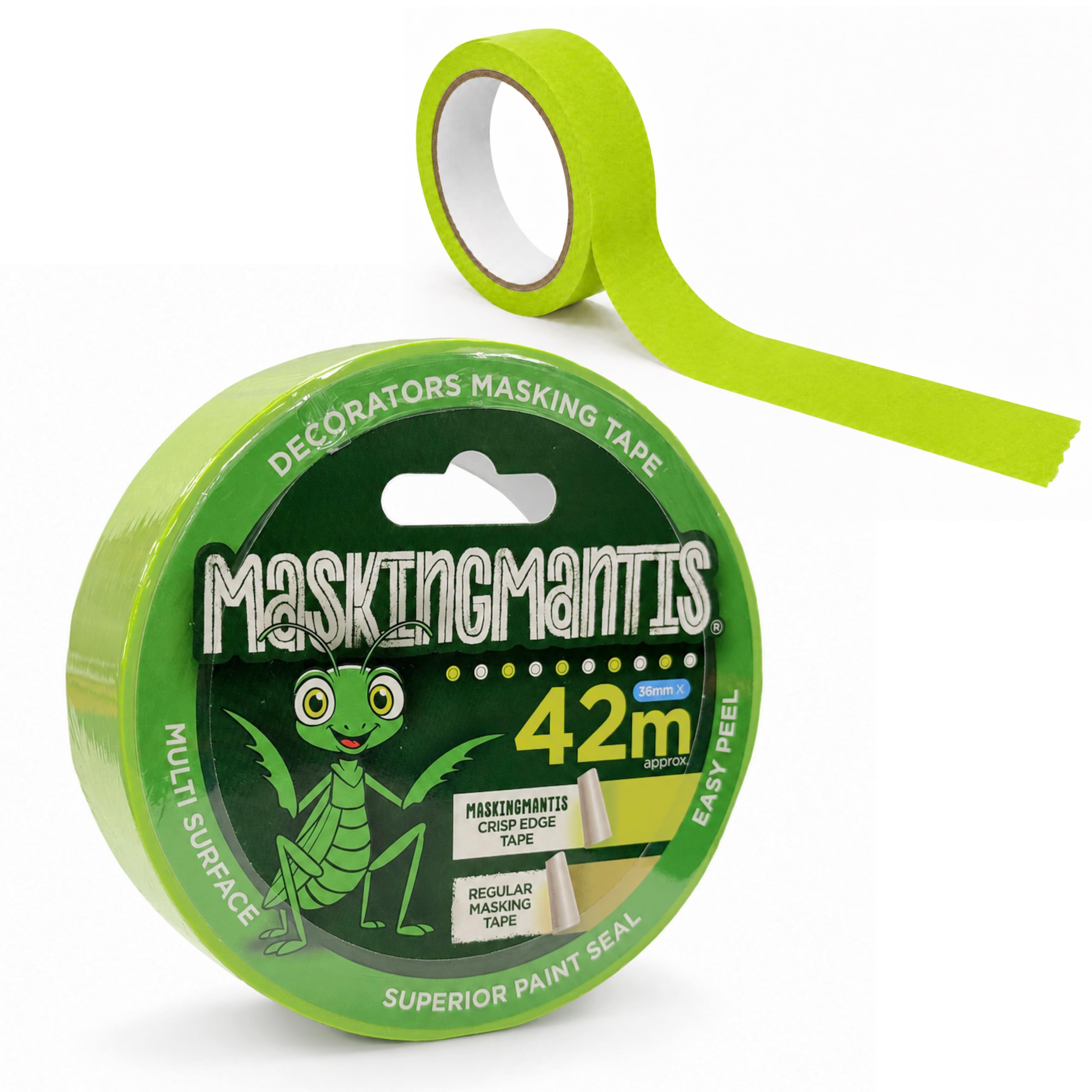 Status Masking Mantis Tape, Multi Surface 36mm x 42m, Green