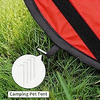 Vista 3 de Jaula plegable de 36 pulgadas para perros grandes, perrera de viaje portátil con ventanas de malla y cubierta impermeable, jaula para perros