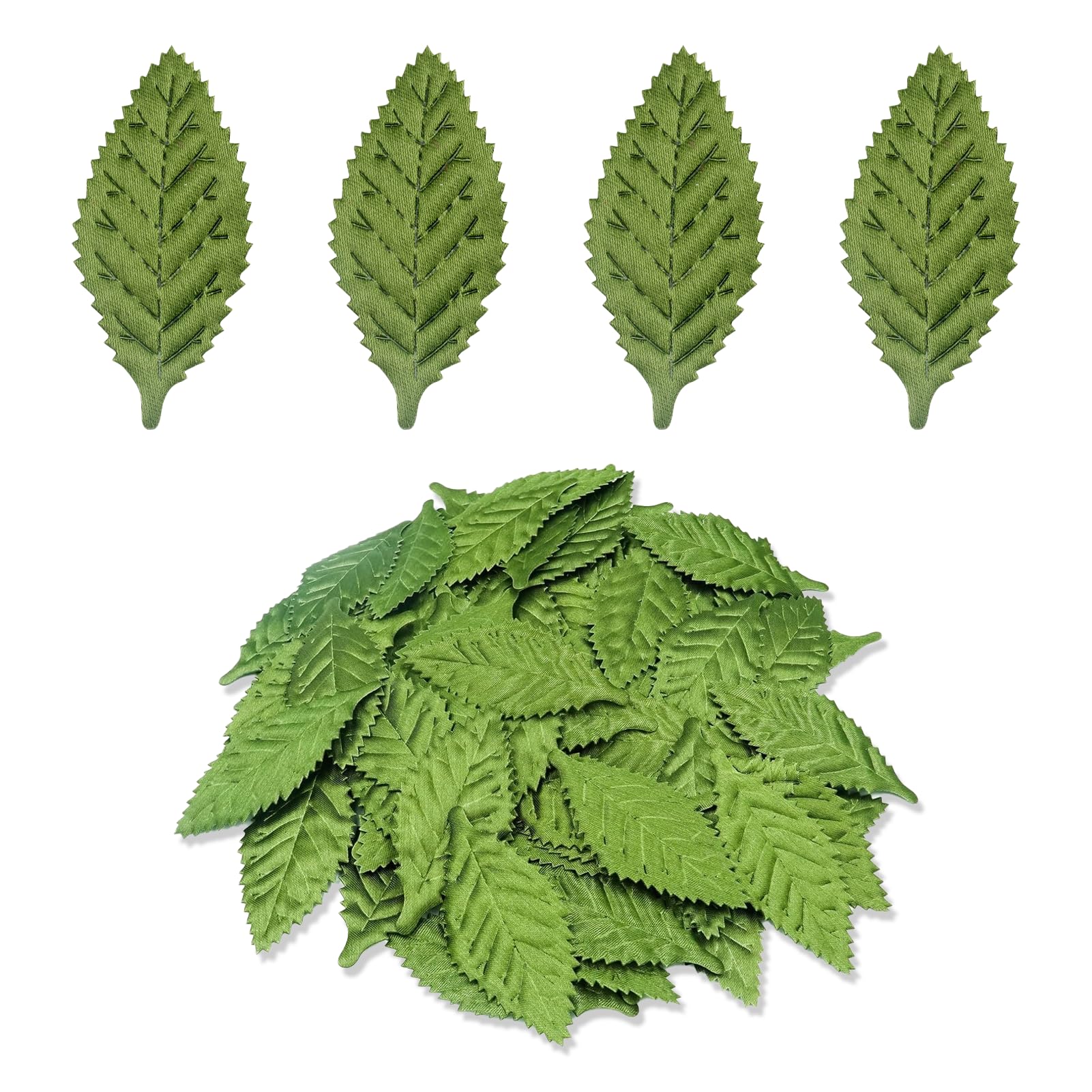 Solbrezeni 100 Pcs Artificial Leaves, Fake Leaves, Crafts Artificial Foliage, Leaves Decoration for Diy Crafts Scrapbooking Floral Arrangements Party Wedding Garland Decorations, Home Decor