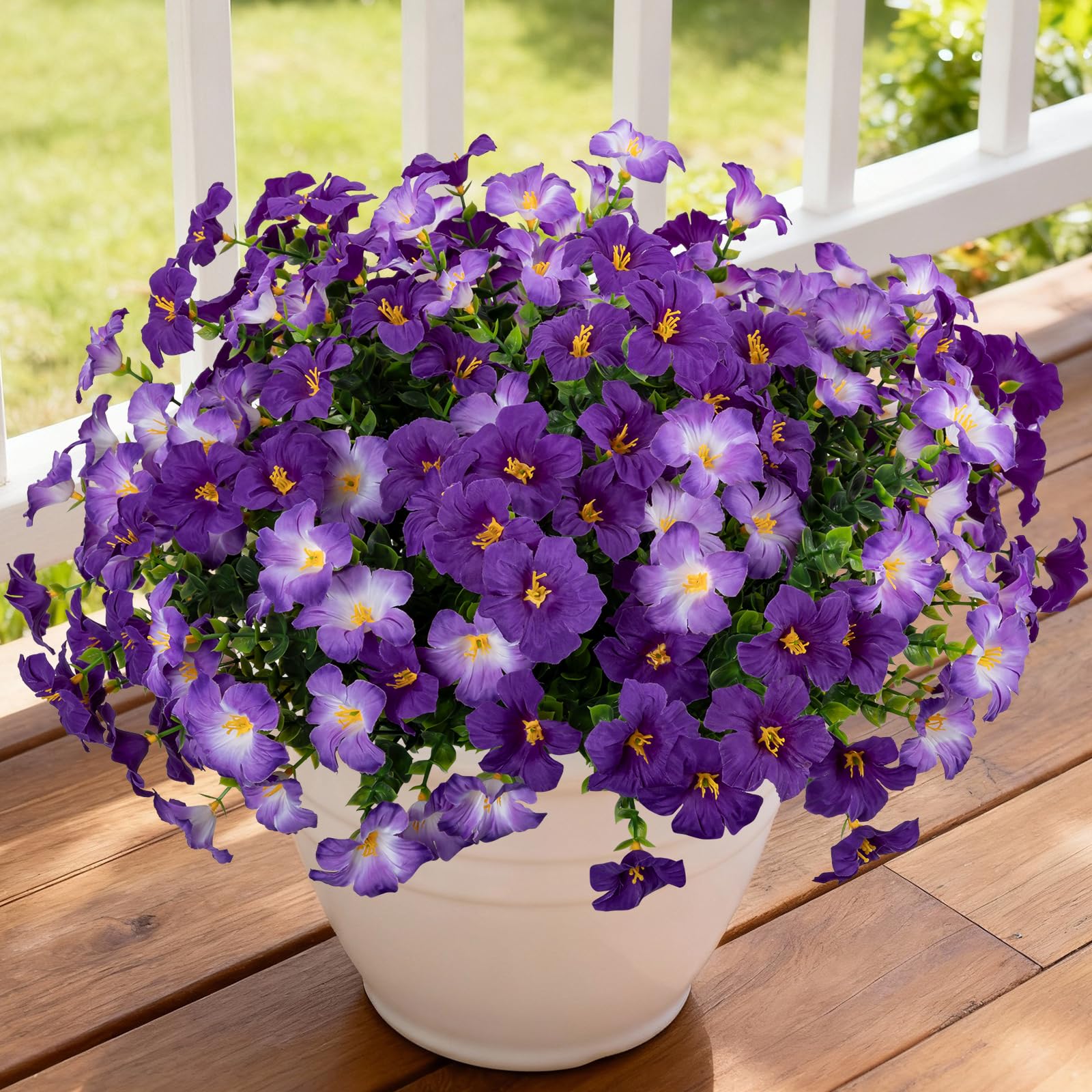 ALOXA Artificial Flowers for Outdoors Morning Glory
