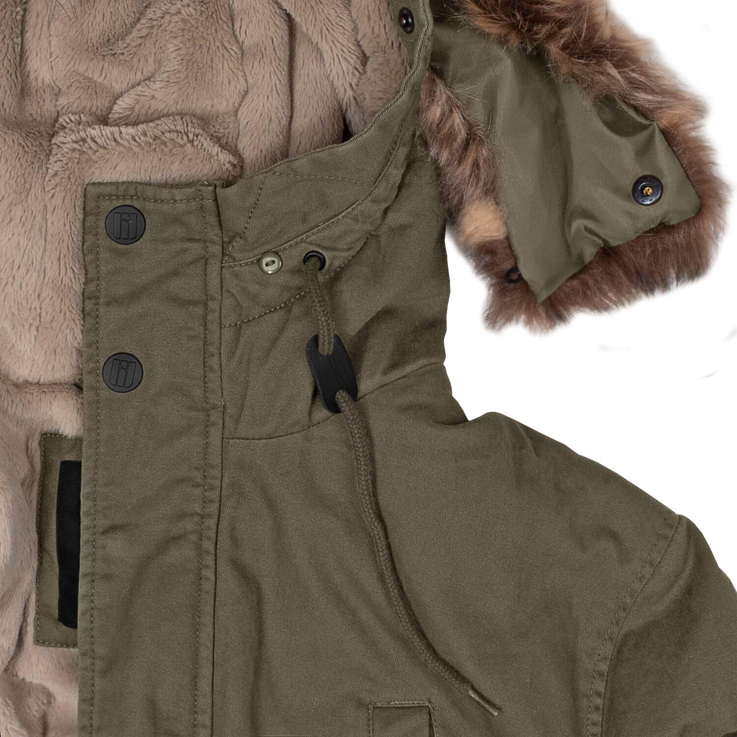 bw-online-shop Winterparka Fishtail mit Futter Herren Parka Jacke
