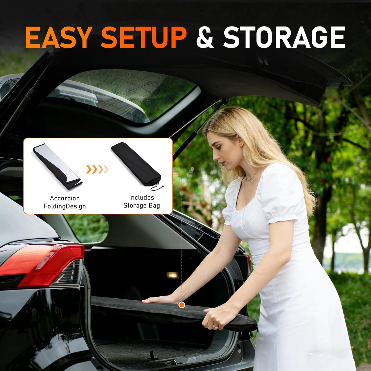 Custom Fit 2020-2026 GLE Windshield Sun Shade for Mercedes-Benz GLE/GLS SUV 2020 2021 2022 2023 2024 2025 2026 - Upgraded 6-Layer with Triple Laminate Core Front Window Shade with Storage Bag