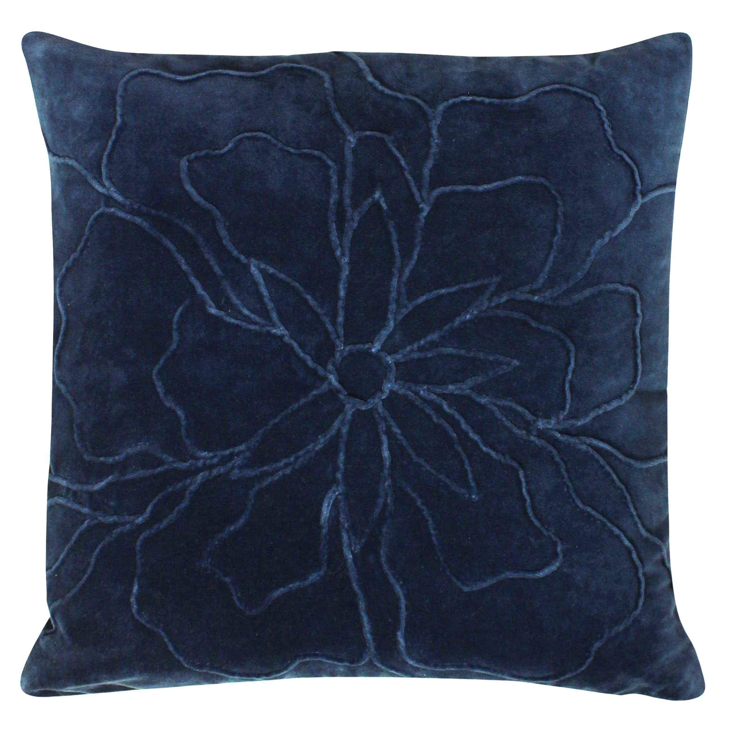 furn. Angeles Feather Filled Cushion, Cotton, Navy