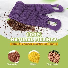 UNCN Long Heating pad for Neck and Shoulders Back 33 * 5.9 microwavable Large Moist Heat Pack Warm hot Compress Neck wrap Weighted Bag Massage Reusable Herbal Nature Calming Portable