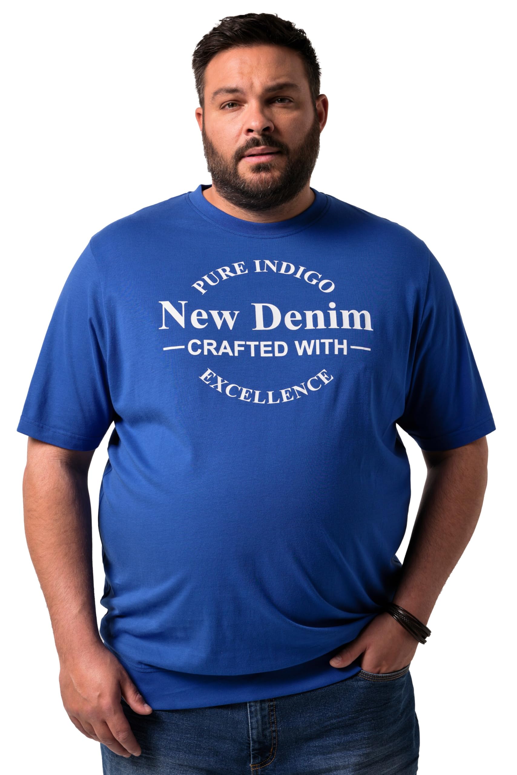 Men Plus Herren große Größen Übergrößen Menswear L-8XL T-Shirt, Bauchfit, Print, Halbarm 839769