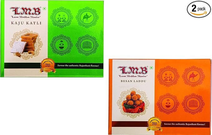 Laxmi Misthan Bhandar Combo Pack of Kaju Katli & Besan Laddu