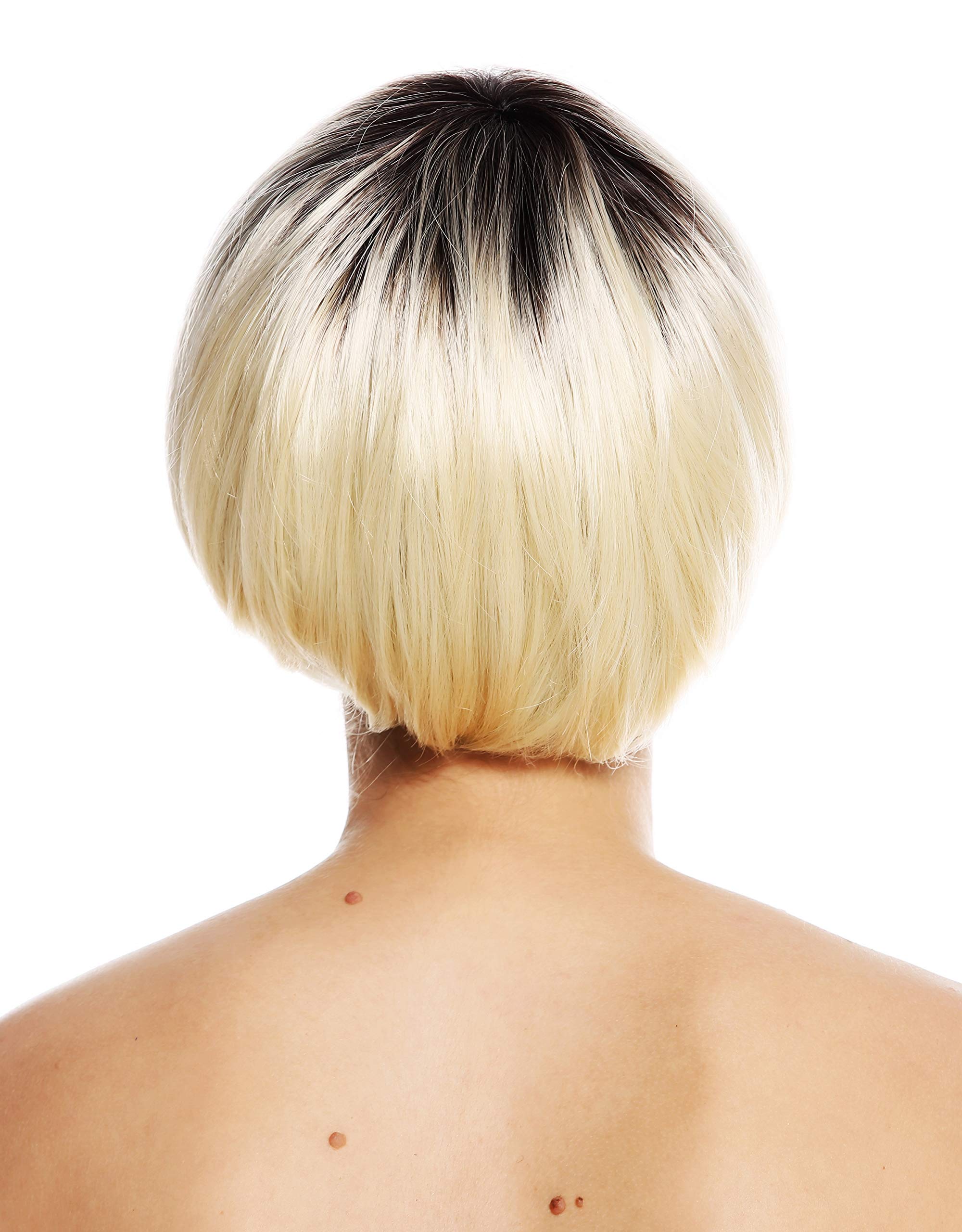 WIG ME UP, VK-6-613YS4 quality women's wig short Page bob ombre mix dark brown platinum blonde, Blonde-brown mix (613YS4) - Image 4
