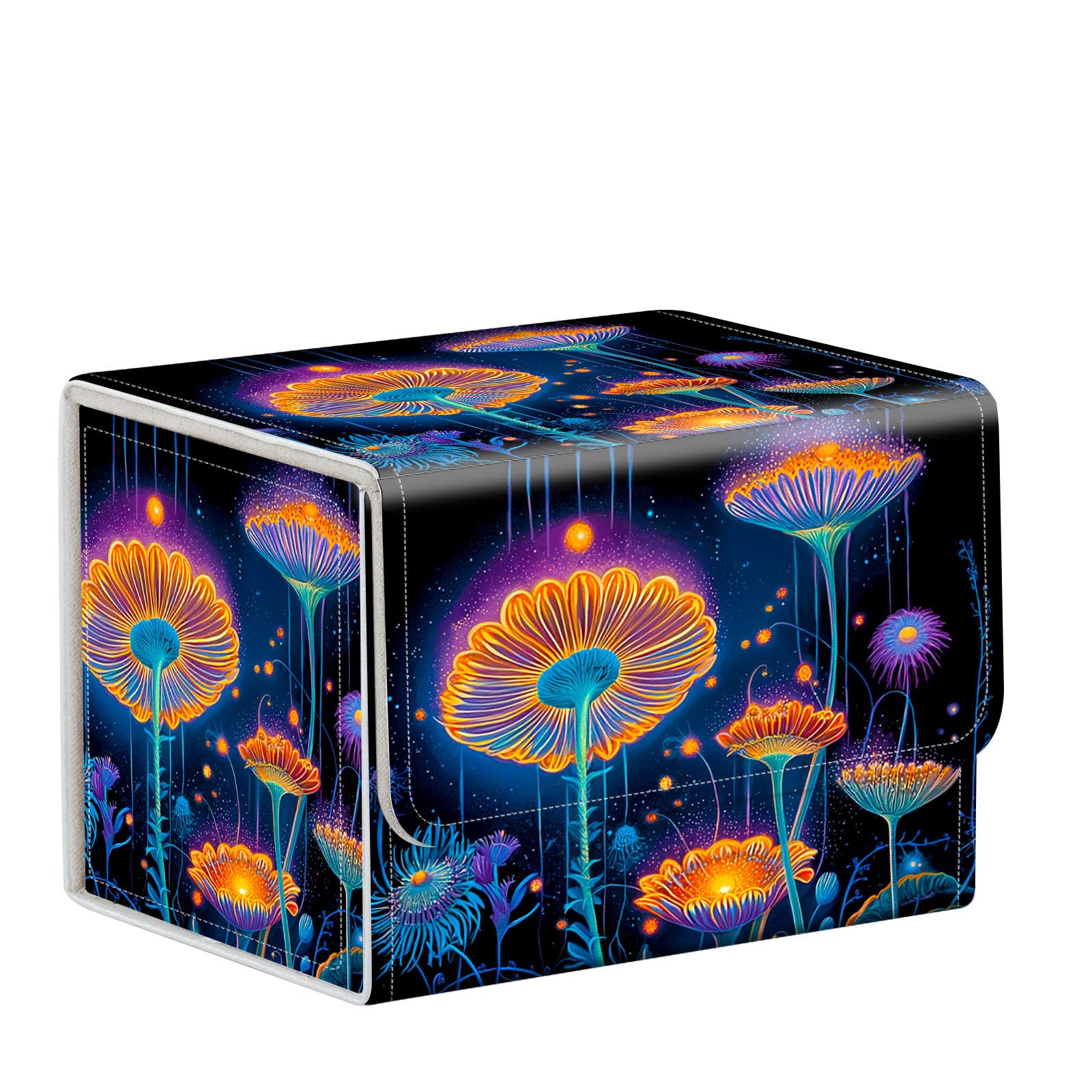 ETLKJVBL for MTG Card Storage Solution, Glowing Flowers for MTG Card Box and Commander Decks, High Capacity Anime Card Sleeves for Mtg Deck Box, Designed Specifically for Mtg Players