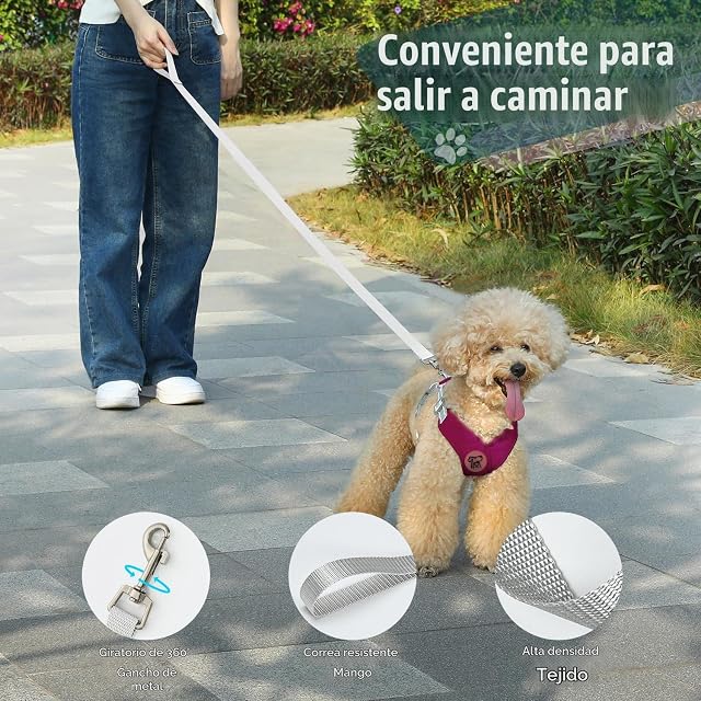 Foto 6 de 7 de Pawaboo Conjunto de arnés y Correa Ajustable para Perros pequeños