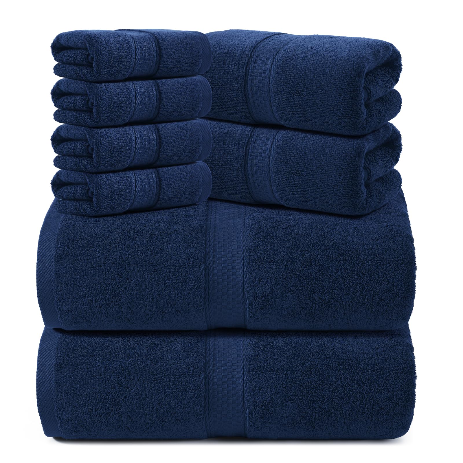 REDKISS Towels 8 Piece Luxury Bath Towel Set 2 Bath Sheets 35x70 in 2 Hand Towels 4 Washcloths