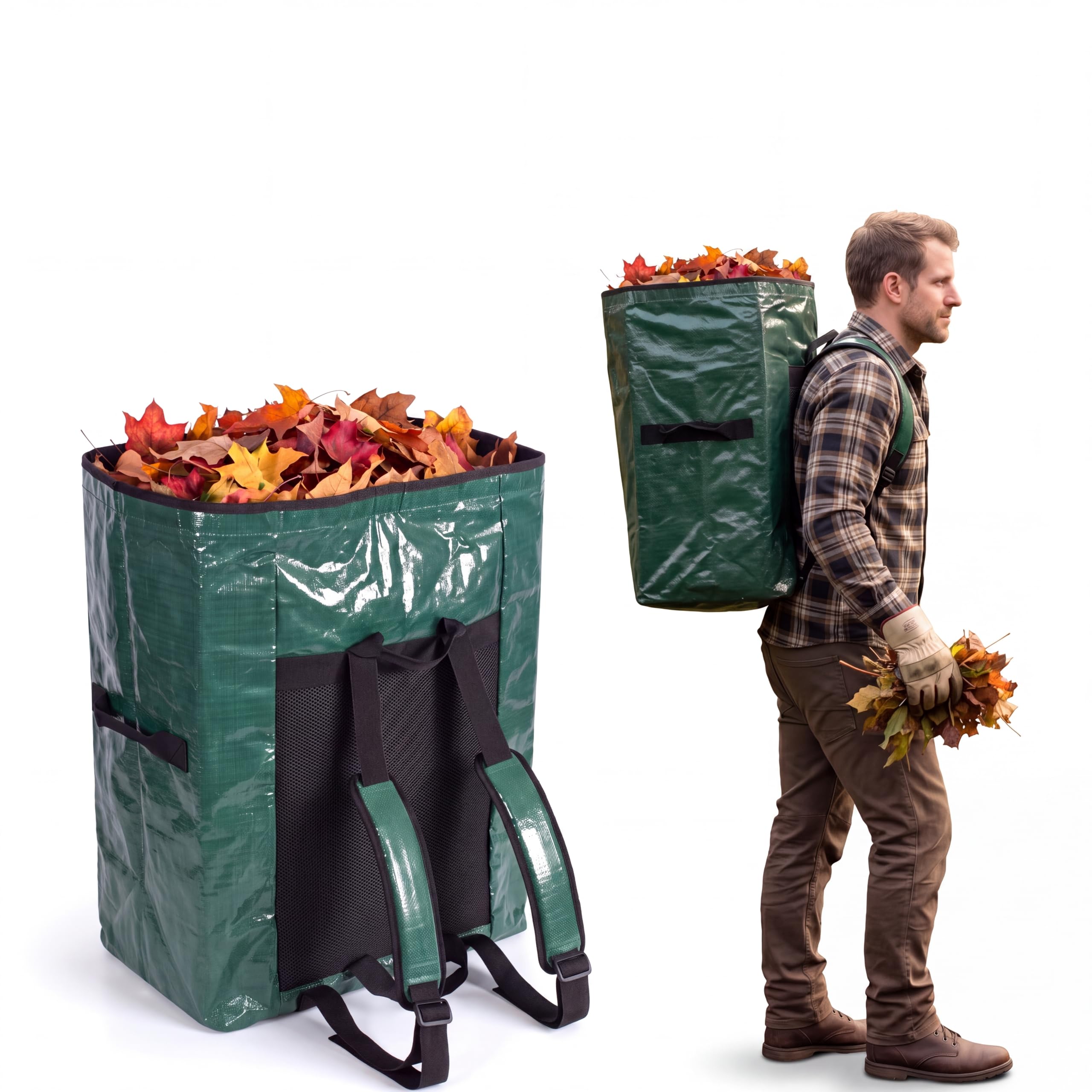 Laubrucksack 115 L – Hände frei & rückenschonend, selbststehend