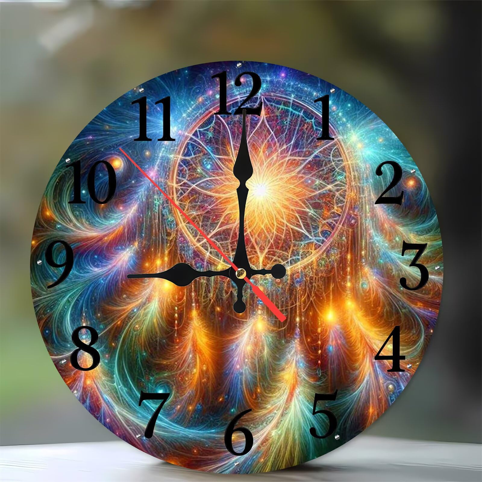 Horloge murale attrape-rêves en bois idée cadeau maison originale
