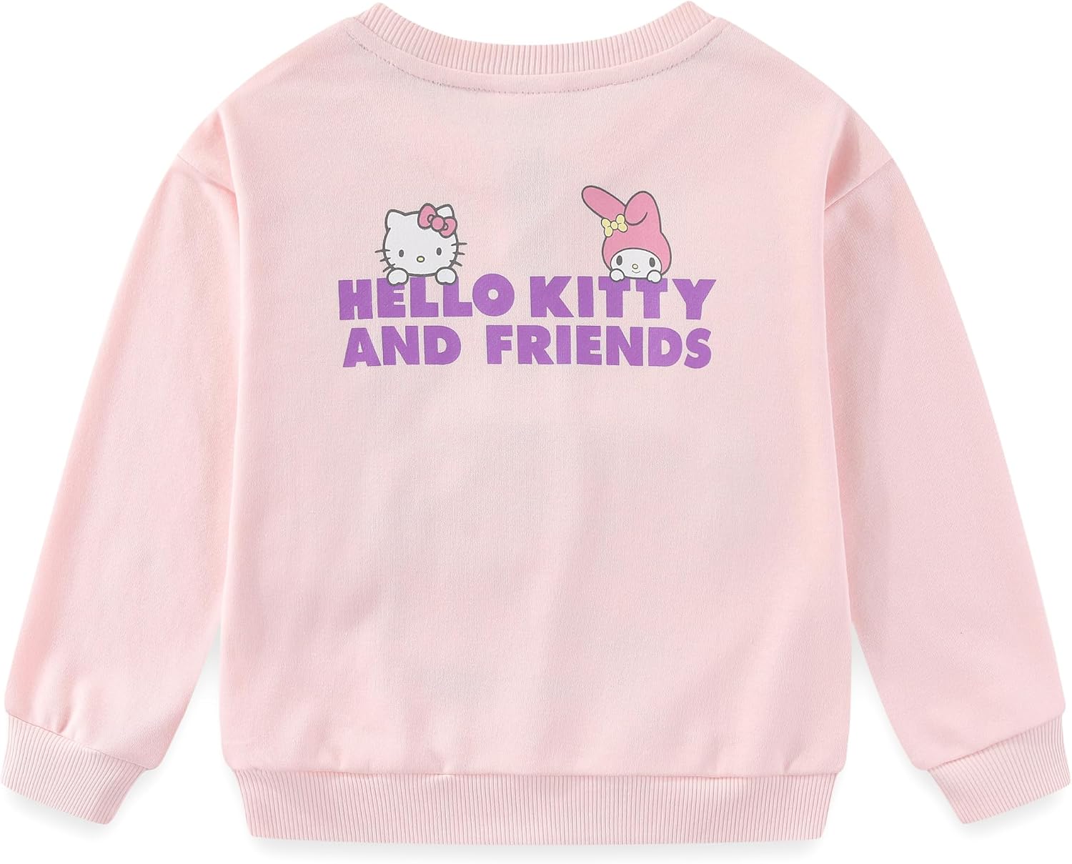 Hello Kitty & Friends Sanrio Girls French Terry Sweatshirt and Skort Skirt 2 Piece Set for Big Kids