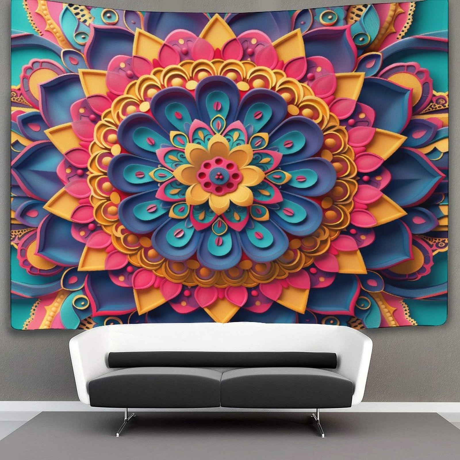 kaiyun Mandala Tapestry Datura Flowers Wall Hanging Bedroom Home Decor 150cmx200cm