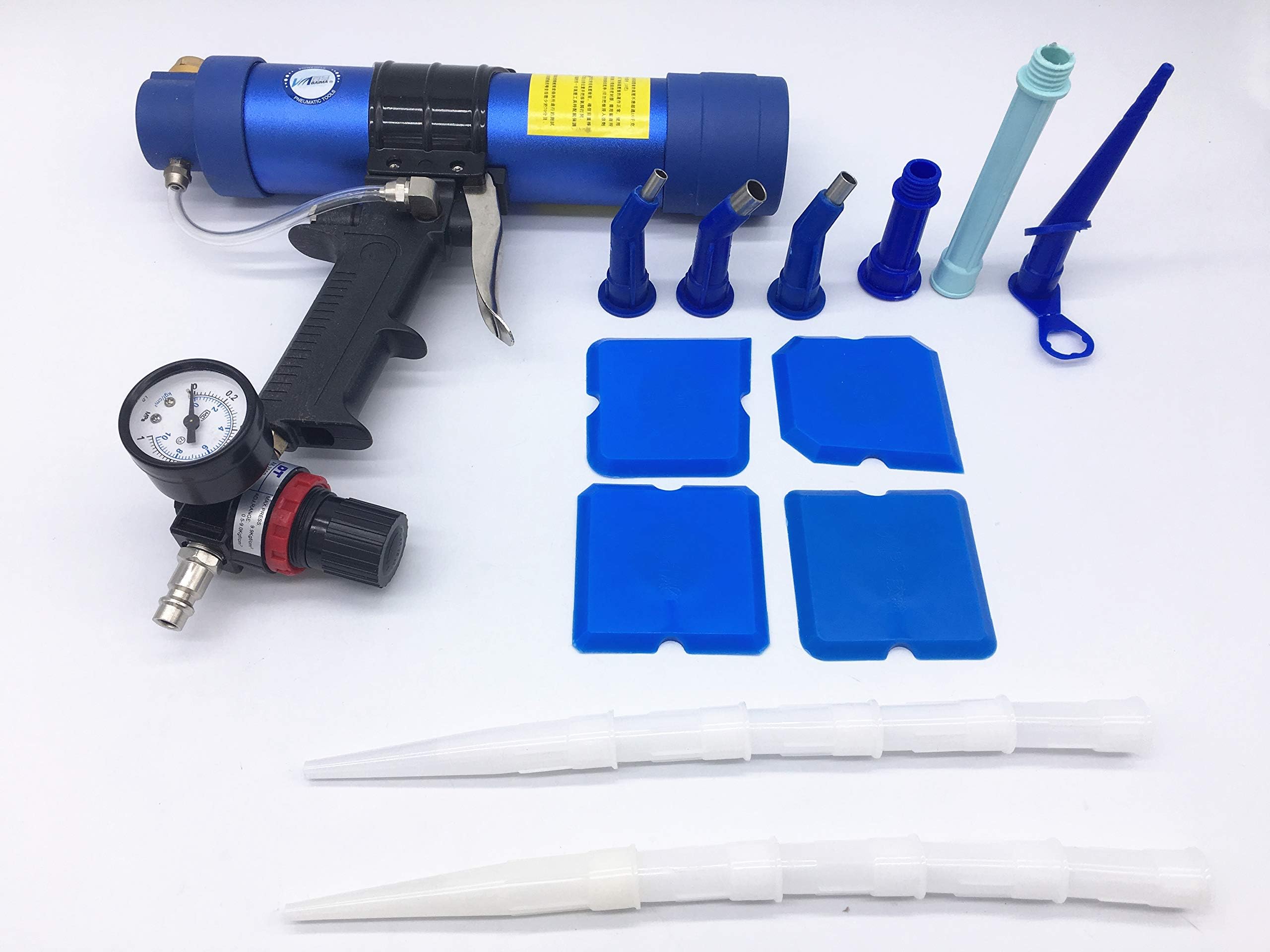 Pneumatic Cartridge Dispenser Air Caulking Gun Silicon Cement Sealant Compressed Airflow Applicator Caulk Pistol 310ml Glue Tool