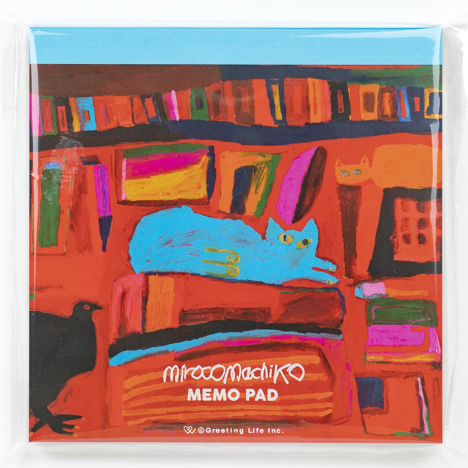 GreetingLife(グリーティングライフ)Greeting Life Mirocomachico Square Memo Animal MRN-60 Red