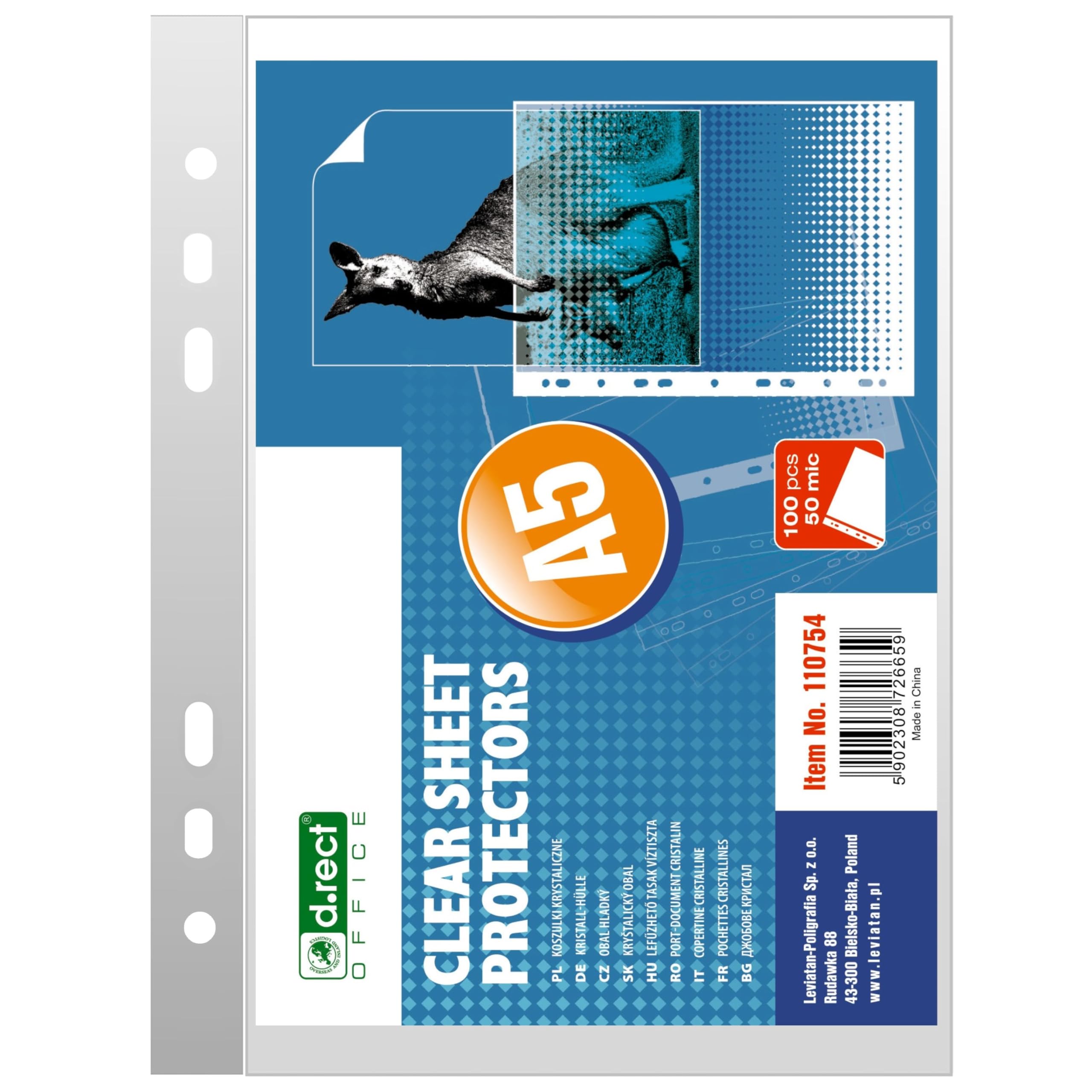 D.​RECT Lot de 100 pochettes transparentes A5 pour documents 50 µm/​Micron Épaisseur 0,​05 mm Film transparent Emballage Film A5