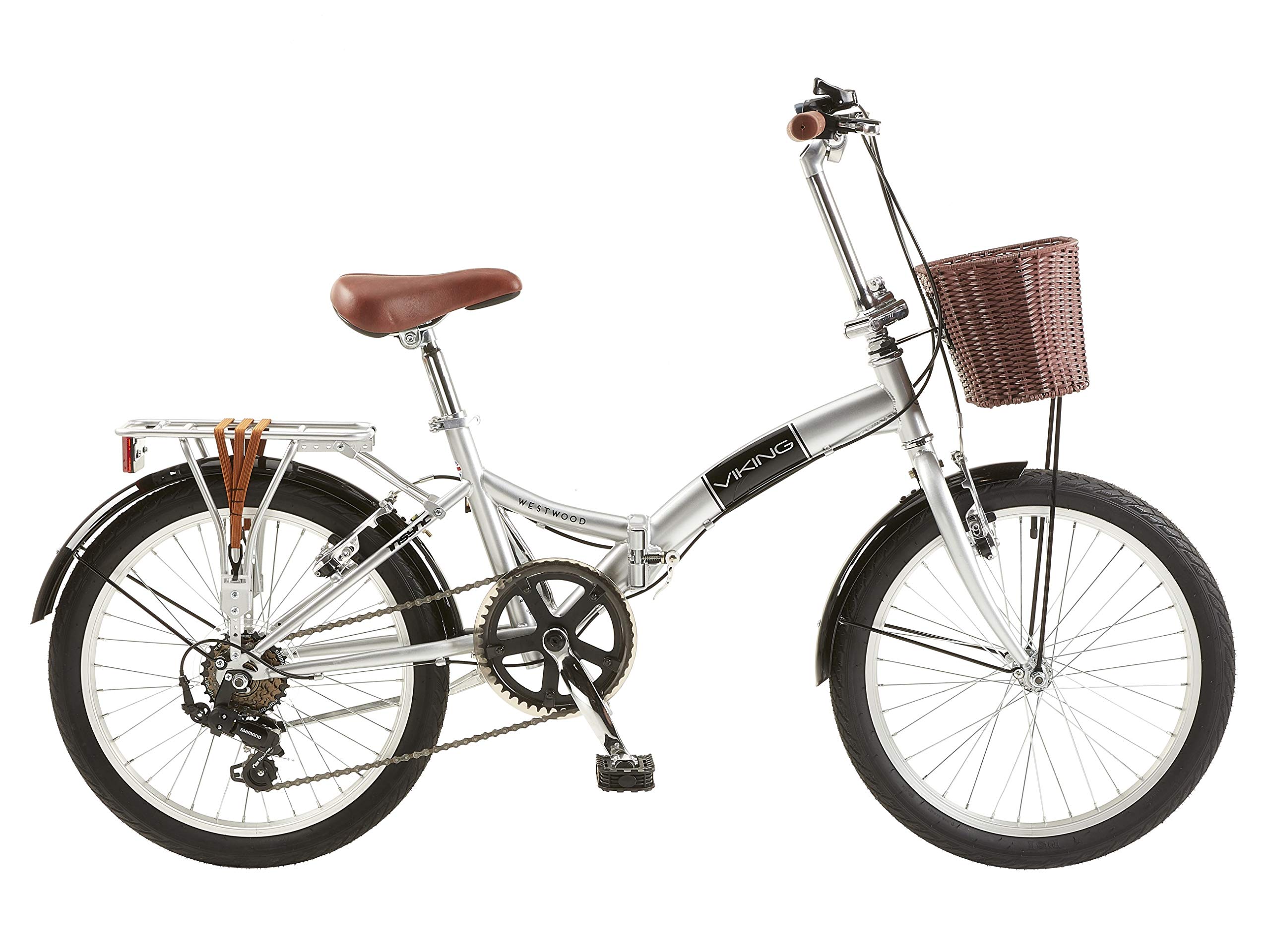 Viking Westwood 20" Wheel 6 Speed Folding Bike Silver