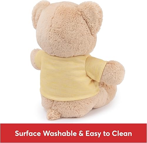 Miniatura 7 de GUND Oso de Mensaje Sostenible "Good Vibes" con Camiseta Amarilla, Oso de Peluche Hecho de Materiales 100% Reciclados para Edades de 1 Año en