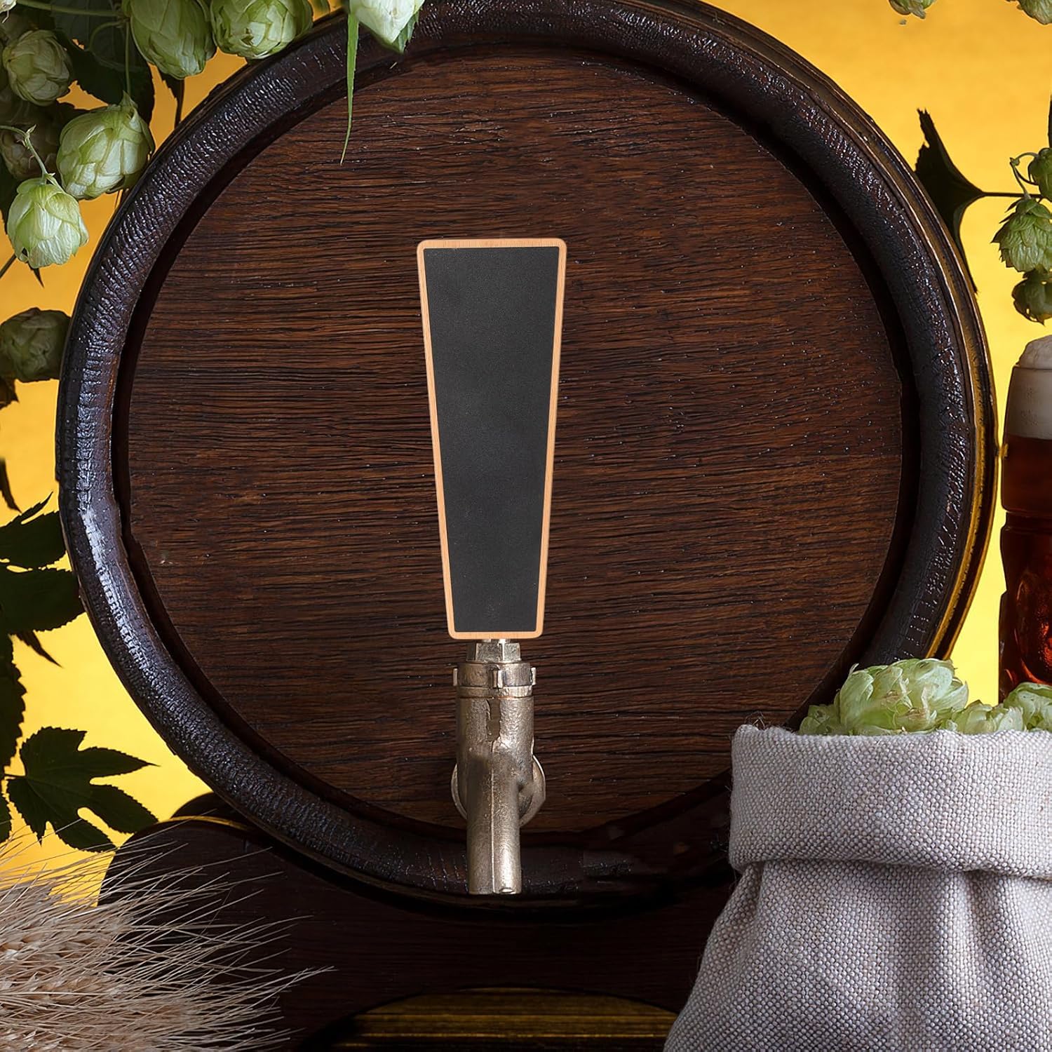Holz-Bierhahn-Griff, Kreidetafel-Oberfläche, Buchenholz-Kegerator, Ersatz-Wasserhahnknopf für Heimbrauen, Bars und Hochzeitsfässer, schöne Verarbeitung