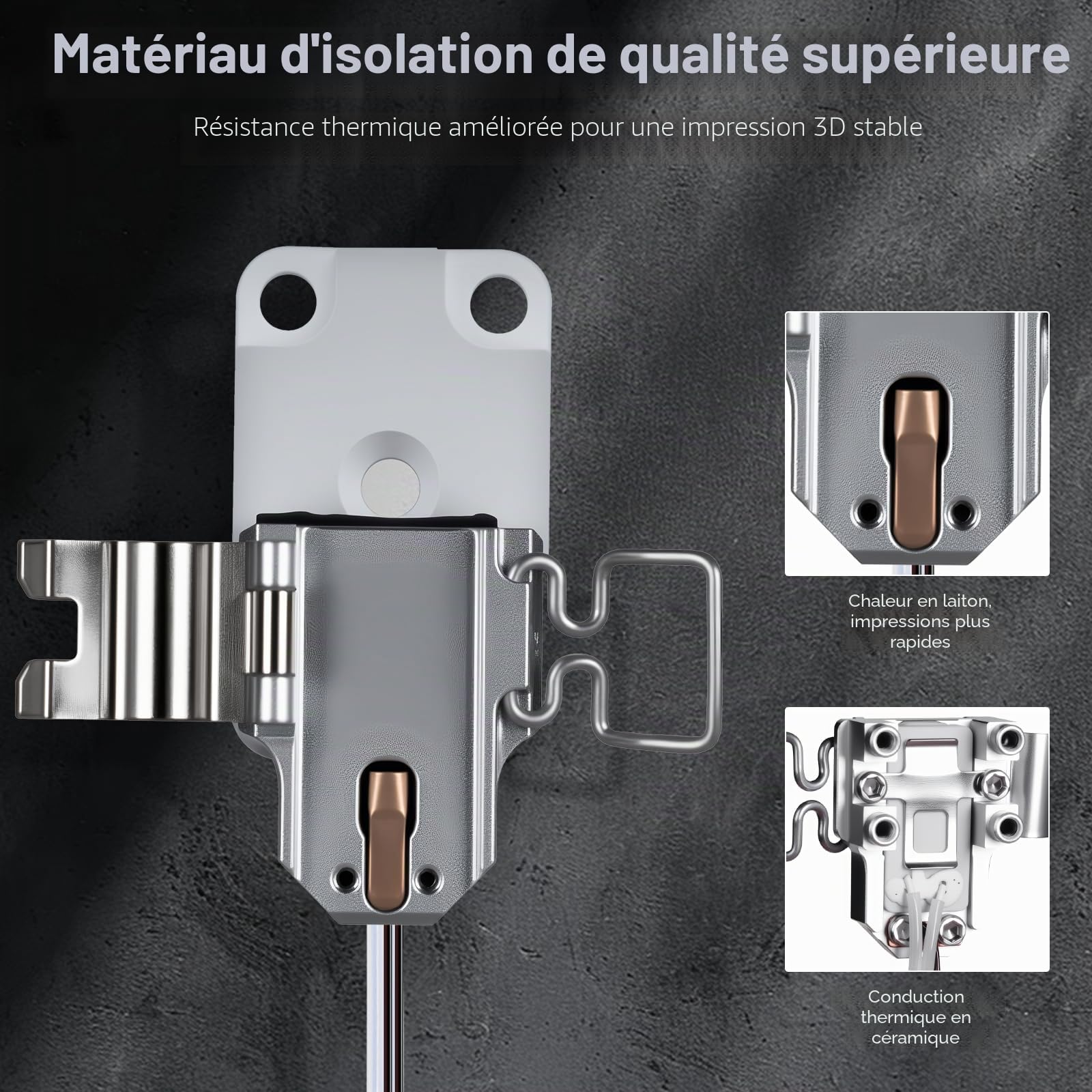 Upgraded Ceramic Zirconia Hotend Heating Assembly Kit, Compatible with Bambu Lab A1/A1 Mini Imprimante 3D,Améliore la Qualité d'impression de la First-Layer,High Temperature Resistant et Anti-aging