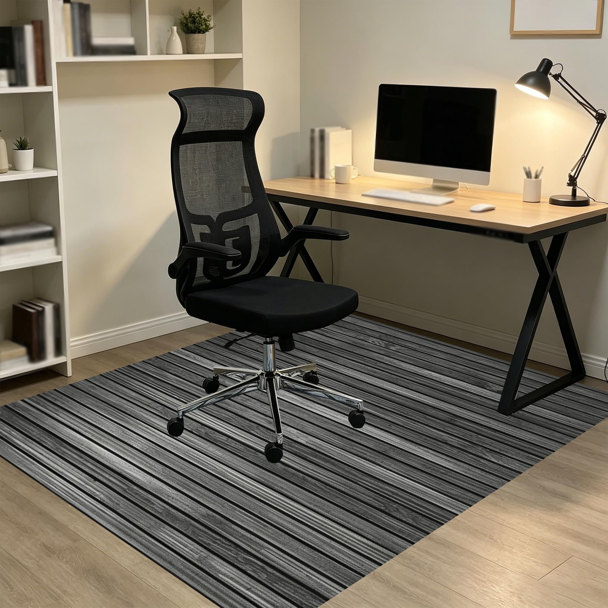 Antidérapant Tapis Gaming Sol, Tapis de Protection du Sol pour Chaise de Bureau, pour Parquet, Carrelage et Sol Dur, Polyester Tapis Protège-Sol 160 x 200 cm