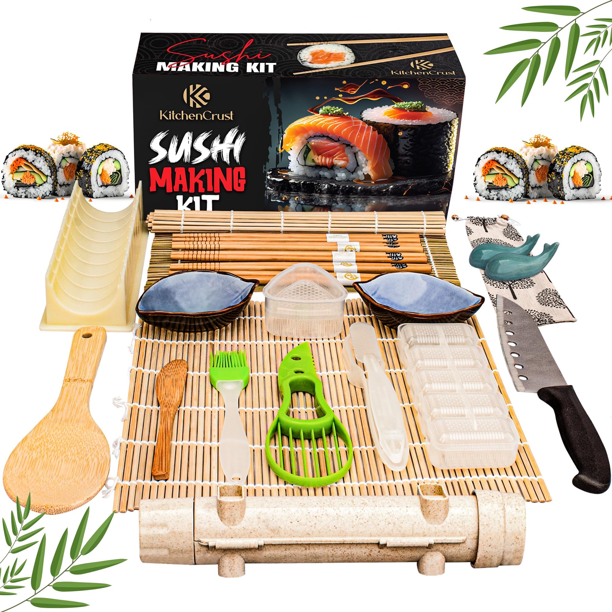 Amazon.com | Takedento 23 Piece PREMIUM Sushi Making Kit – Easy DIY ...