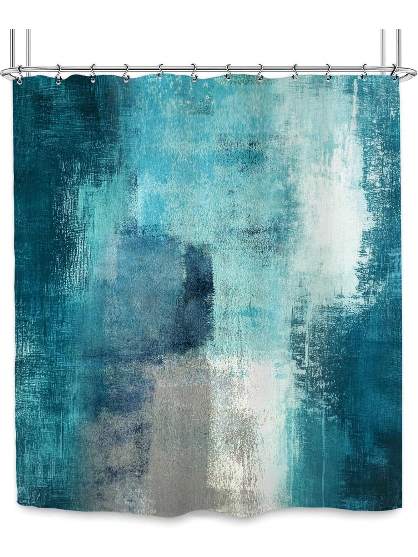 CWZBFEH Bohemian Style Shower Curtains, Vintage Abstract Blue Ombre Finish, Bathroom Decor(183x183cm/72x72in(WxH))