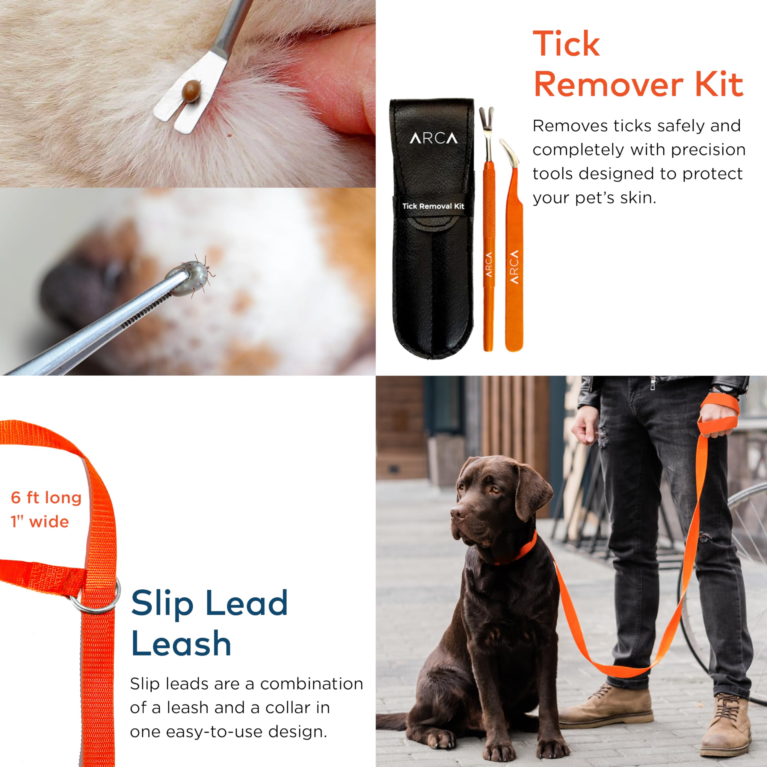 ARCA PET Cat & Dog First Aid Kit - High Visibility Reflective Zipper with Fluorescent Letter Print - 100 pcs with Dog Thermometer, Tick Remover Kit & Pet First Aid Kit Manual Book - image 4