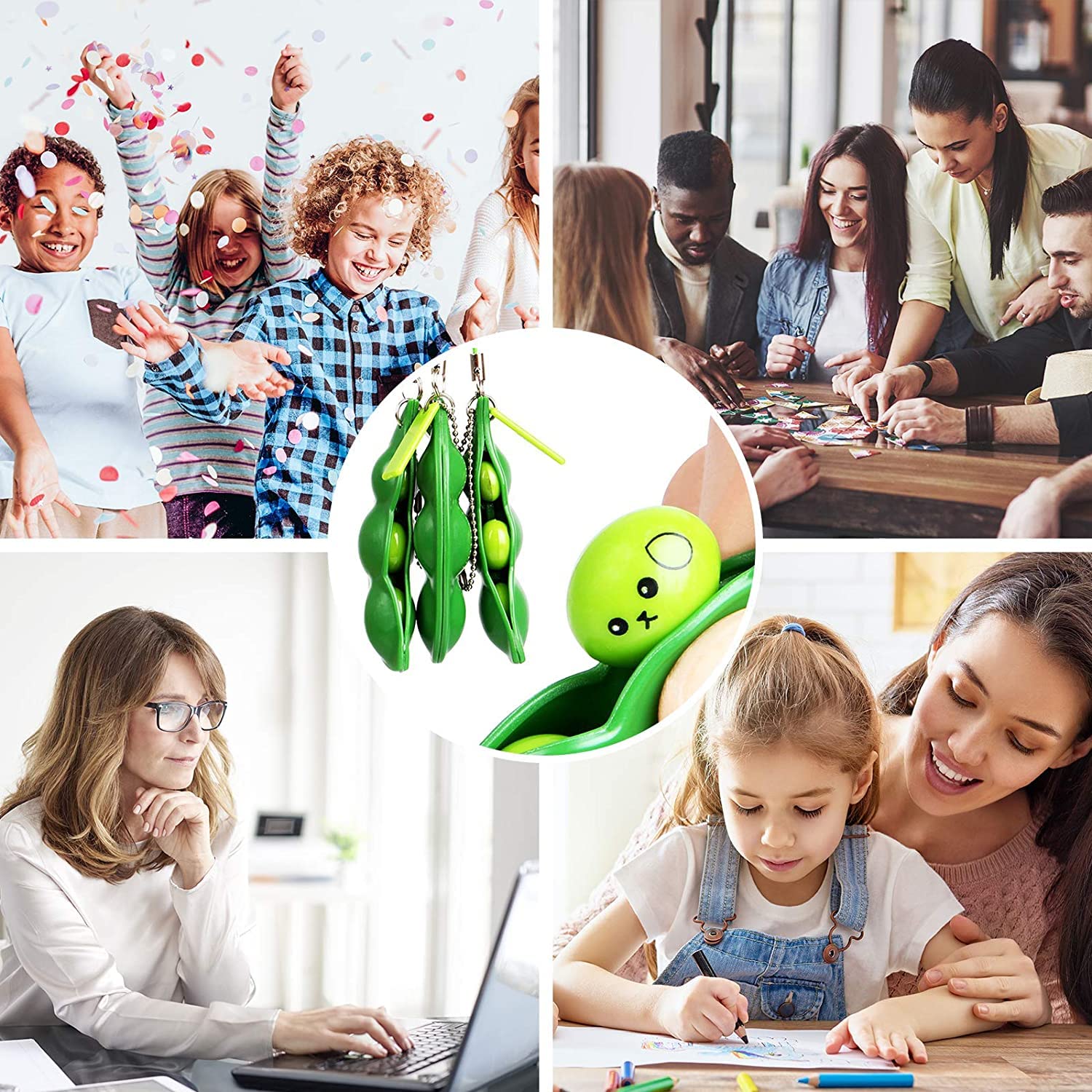 Amazon.co.jp: ムゲンエダマメ 無限枝豆 枝豆 キーホルダー モゾモゾ