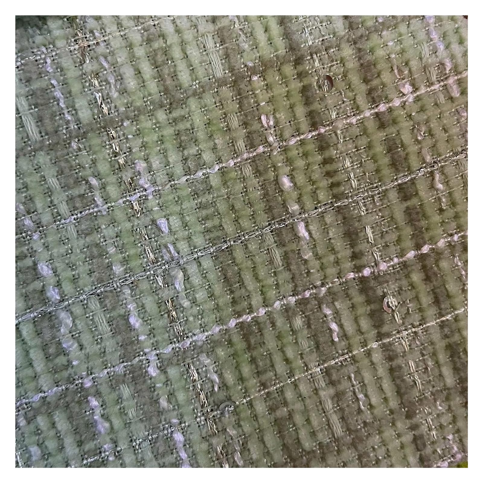 tkanina tweedowa, Tweedowa cekinowa tkanina wielokolorowa 100 cm x 148 do szycia robótek ręcznych płaszcz spódnica kamizelka(Grass Green)