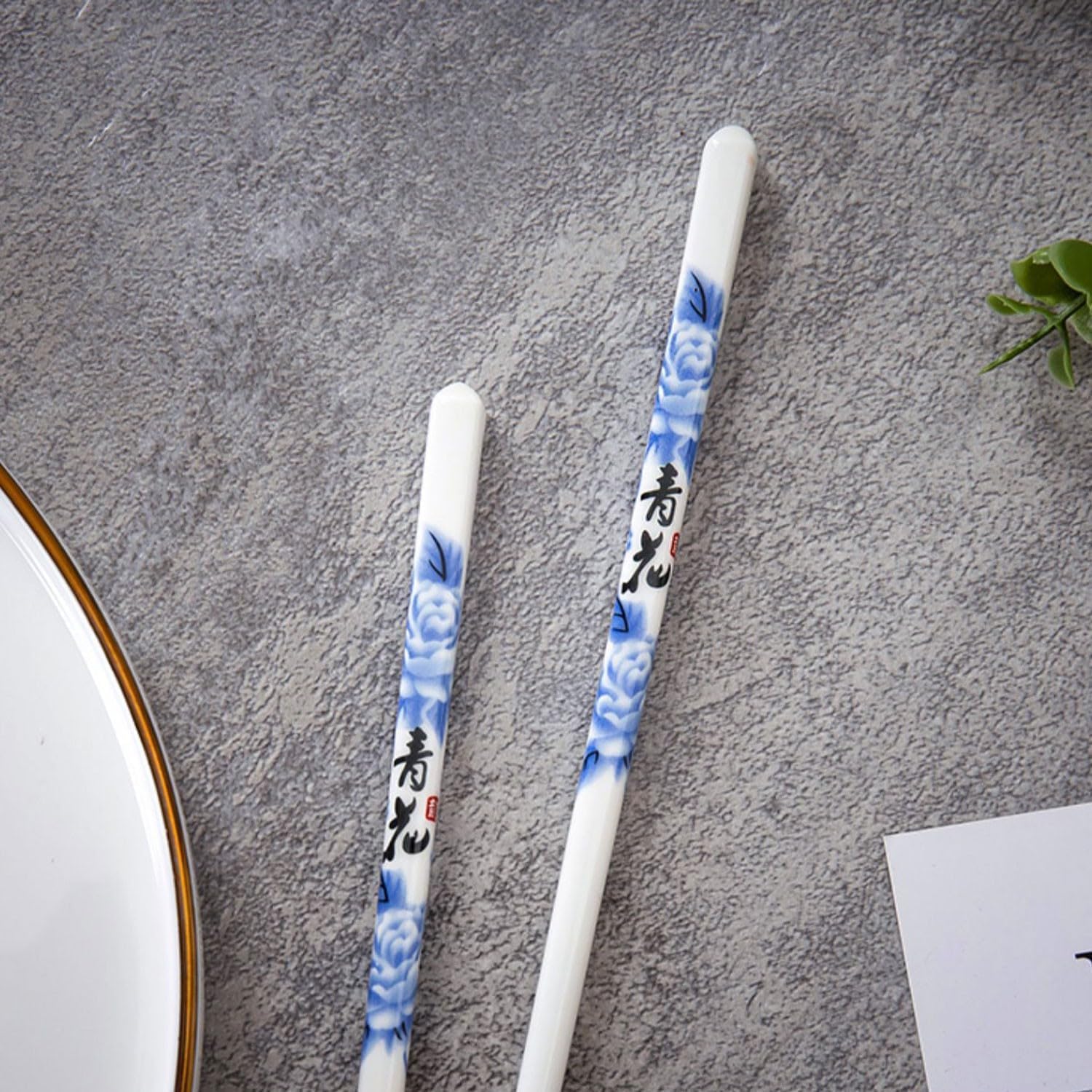 Baguettes, baguettes chinoises Chopsticks Reusable Reusable Chopsticks Chopsticks Reusable Lightsaber chopsticksCeramic Chopsticks Gift Box Set 10 Pairs of Non-Slip Bone China Chopsticks,C(C)