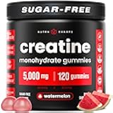 NutraChamps 120 Creatine Gummies for Men & Women - 5g Sugar Free Chewable Creatine Monohydrate Gummies - Supports Protein Synthesis, Muscle Recovery & Workout Performance