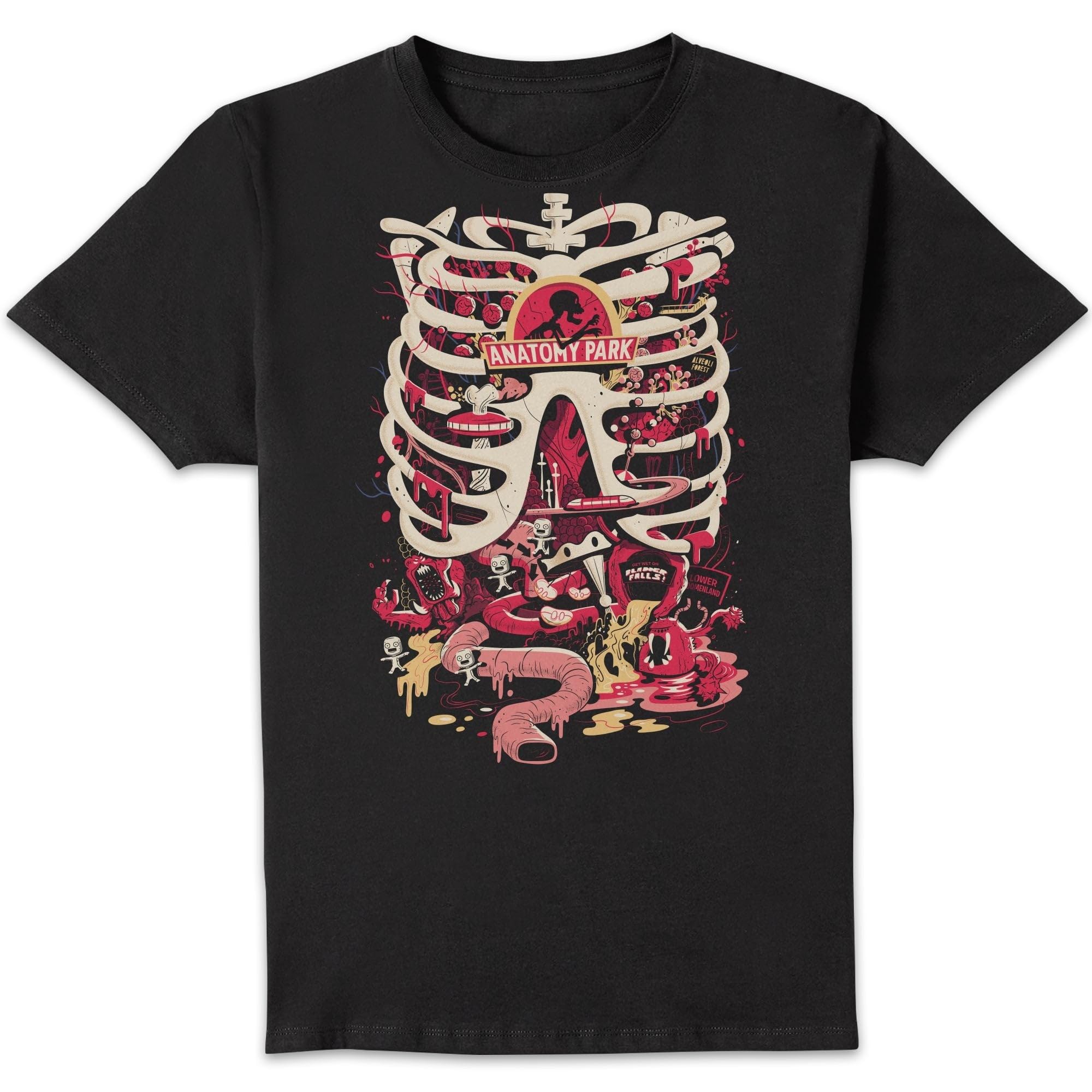 Zavvi Unisex Multi Rick And Morty Anatomy Park Men's T-Shirt - Black Xxl