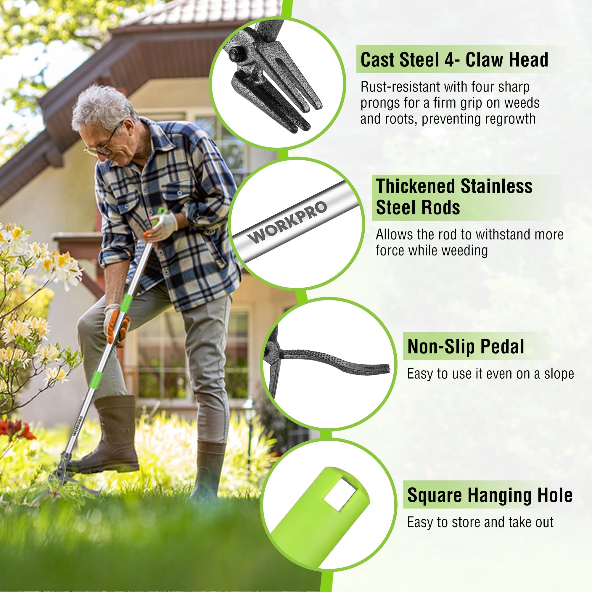 WORKPRO Weed Puller - Effortless Weed Removal -4