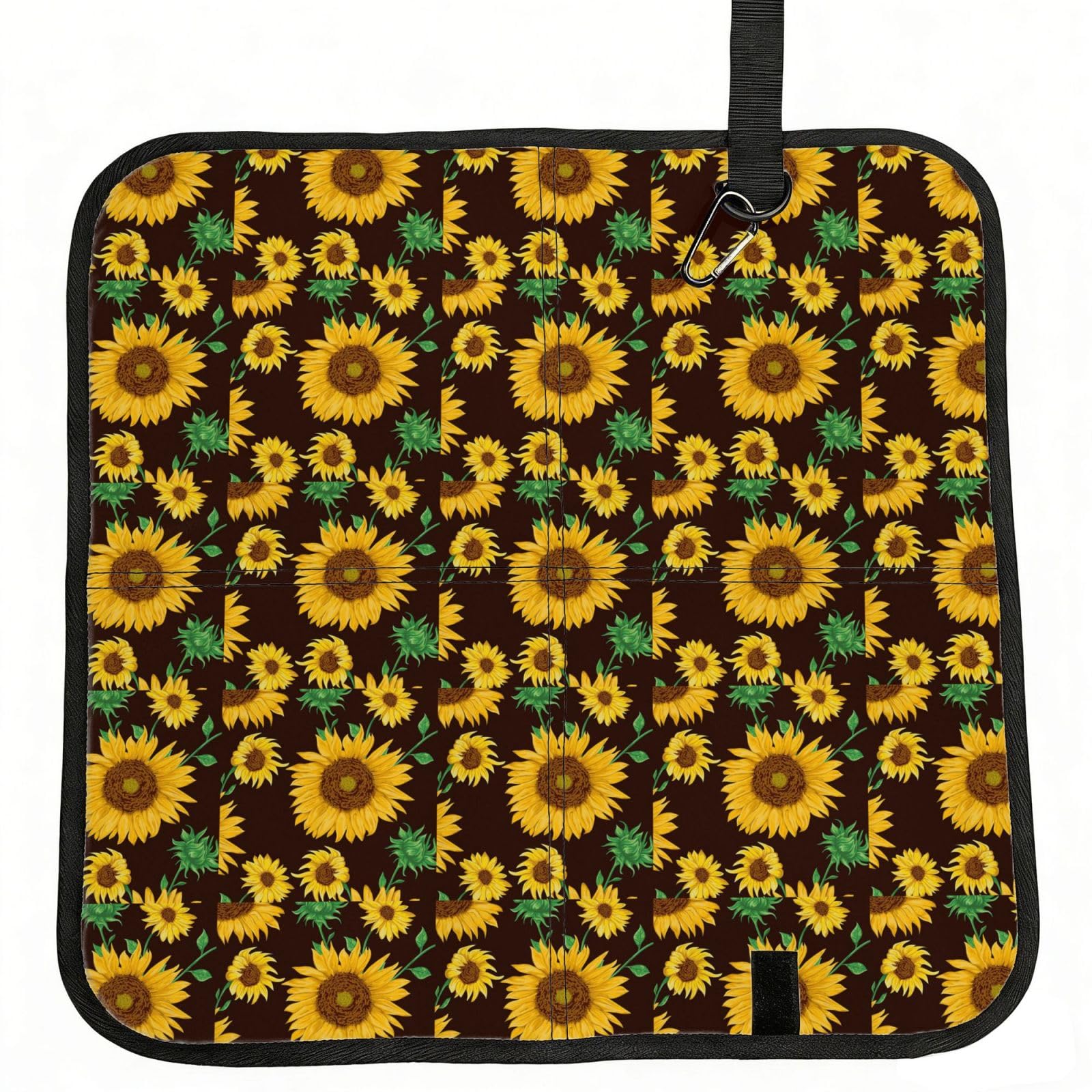 ERCgad Beautiful Sunflower Print Foldable Seat Cushion Portable Chair Pad Lightweight Travel Outdoor Office Home