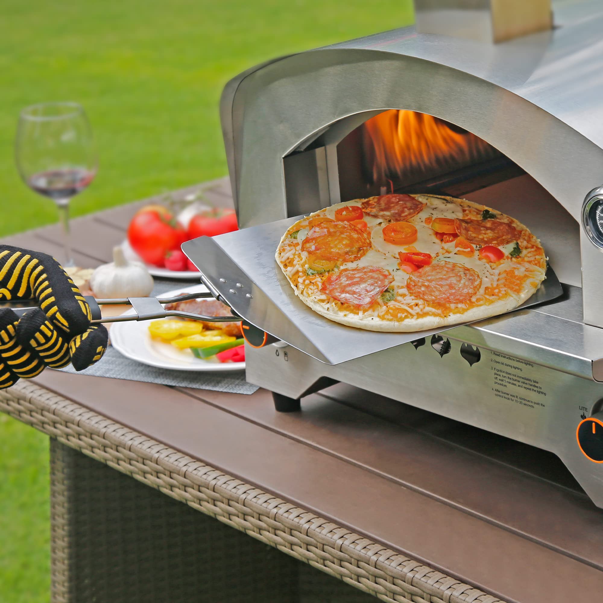 Aluminum Kitchen Using Pizza Peel Shovel With Detachable Wood Handle - Aluminum Pizza Peel With