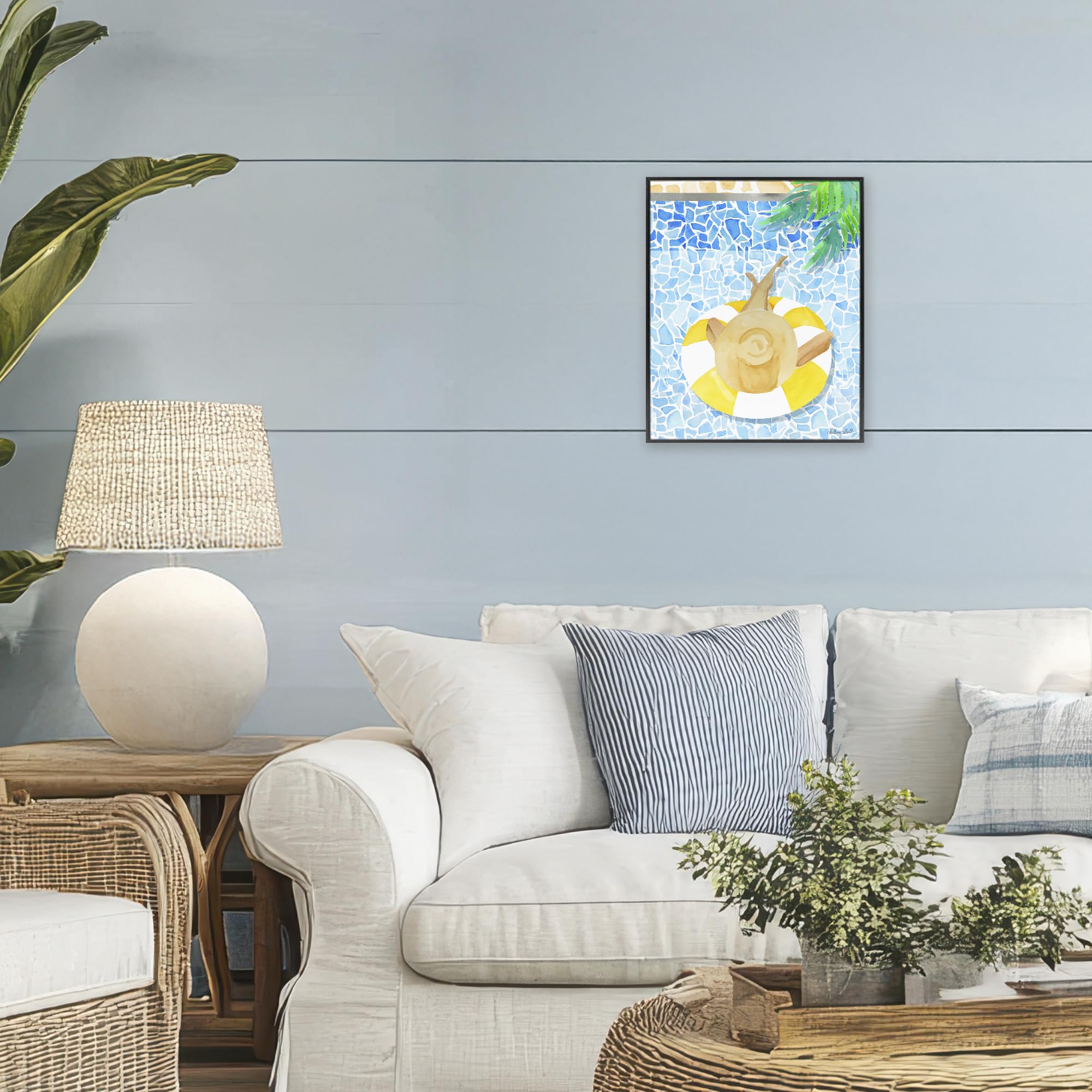 Poolside Drift Coastal Summer, stampa giclée incorniciata, 28 x 35 cm