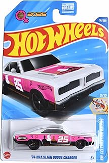 Hot Wheels '74 Brazilian Dodge Charger, HW Celebration Racers 3/10 [Pink/White] 76/250