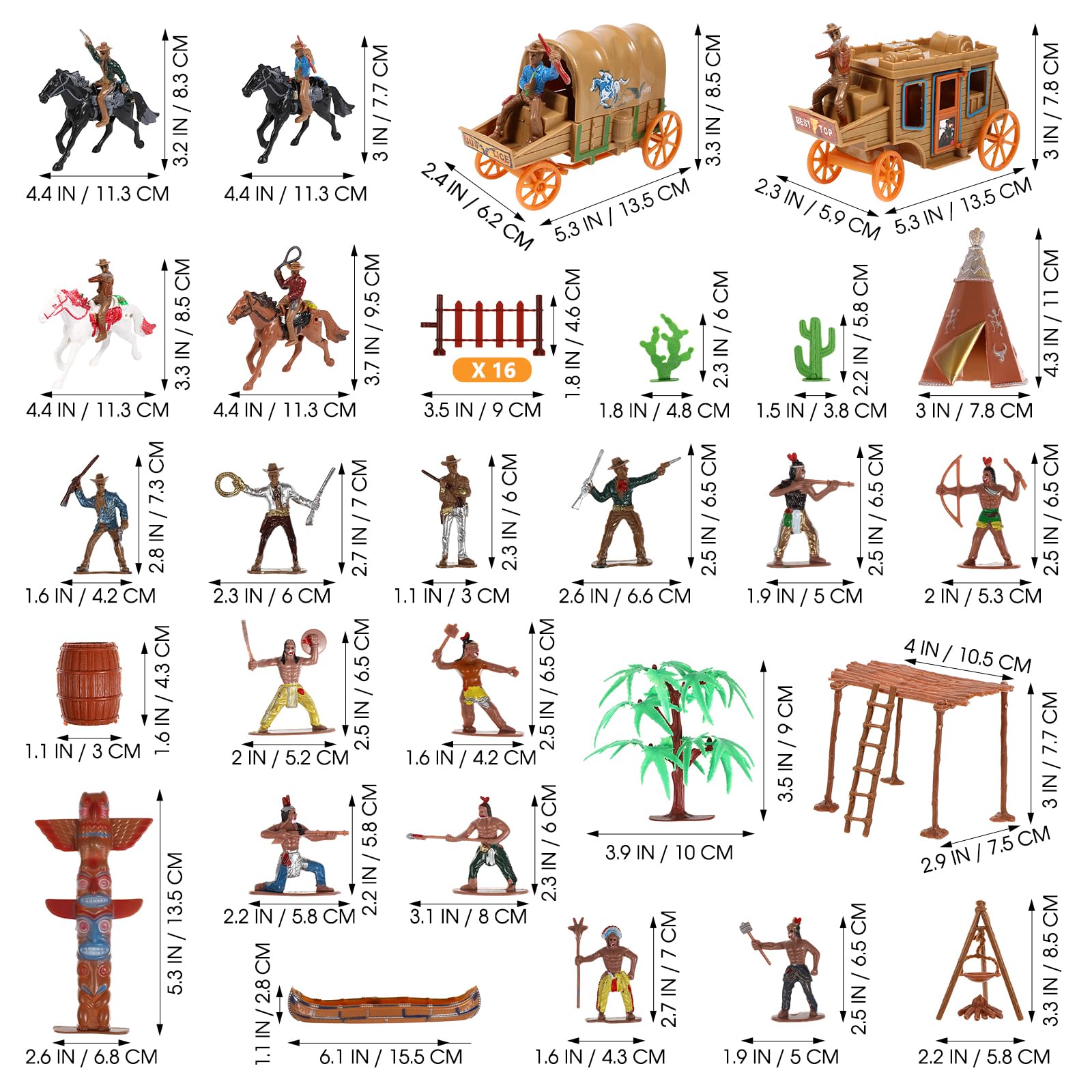NUOBESTY Figure di Cowboy Ovest Modello di Figura di Nativo Americano Giocattoli di Soldati di Azione Indiani Gioco di Cowboy Occidentale per Bambini Giocattoli Educativi per
