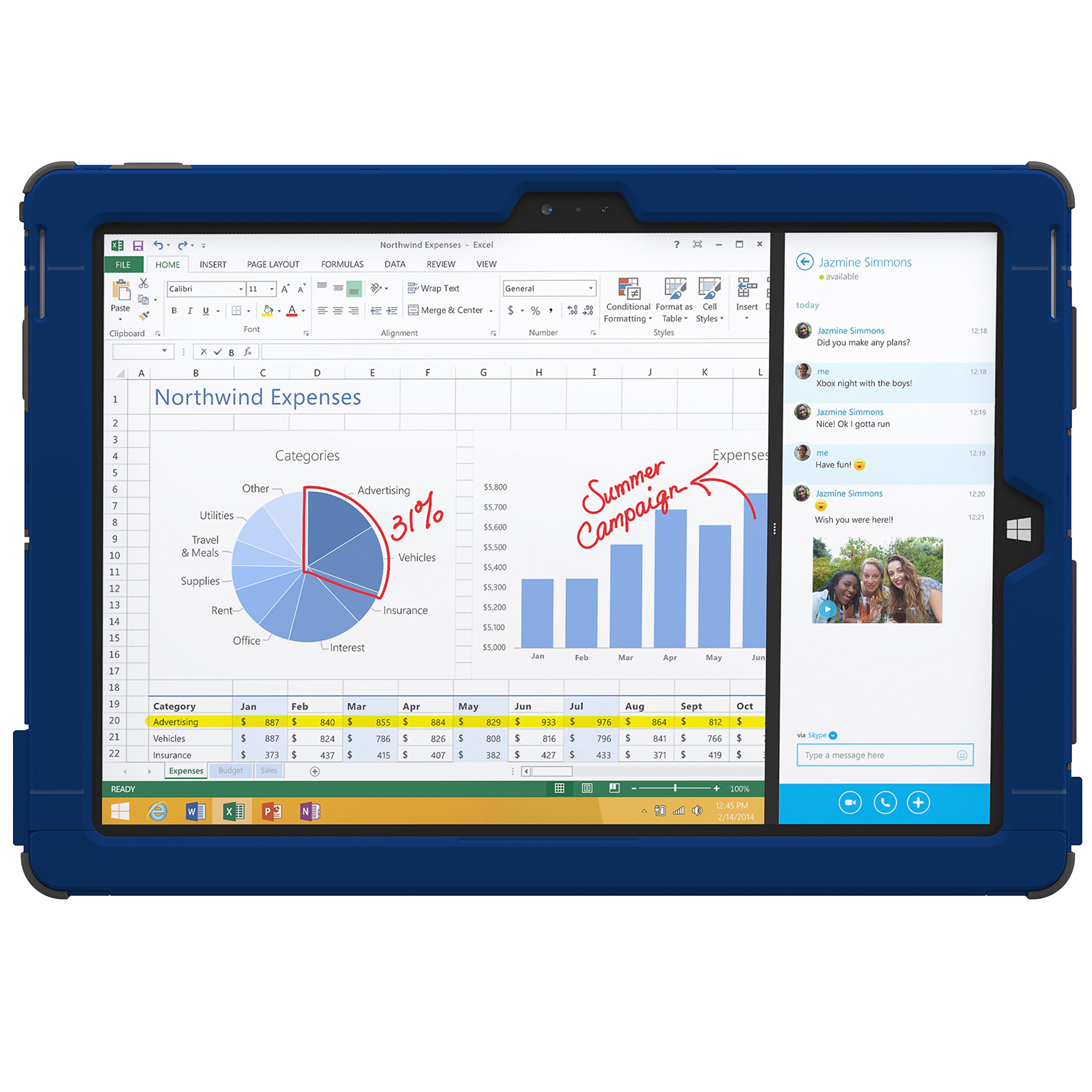 Custodia Protettiva Trident Cyclops Per Microsoft Surface 3, Bianca, Antishock, Confezione Originale - Foto 4