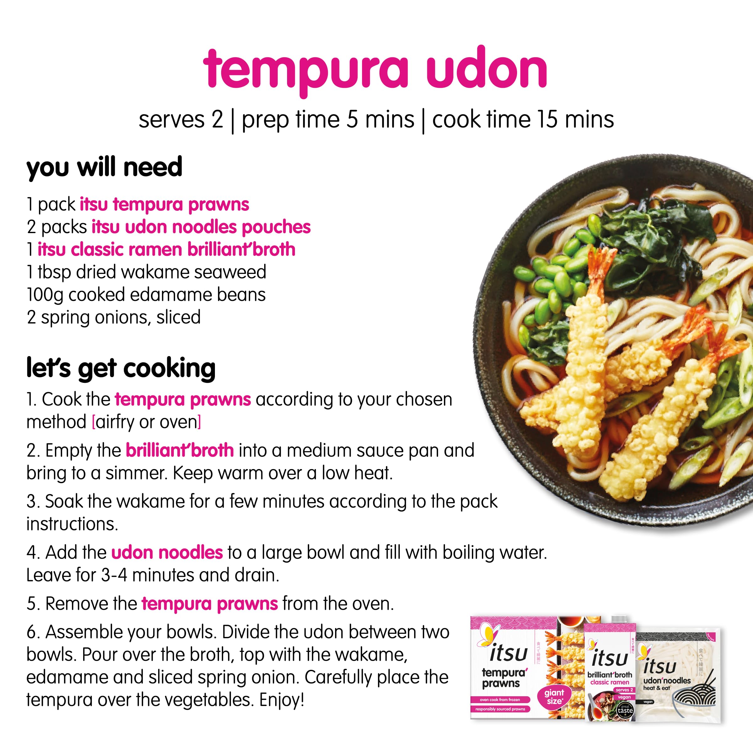 itsu Udon Nudeln 150g | Japanische Weizennudeln | Restaurantqualität | 15 Stück