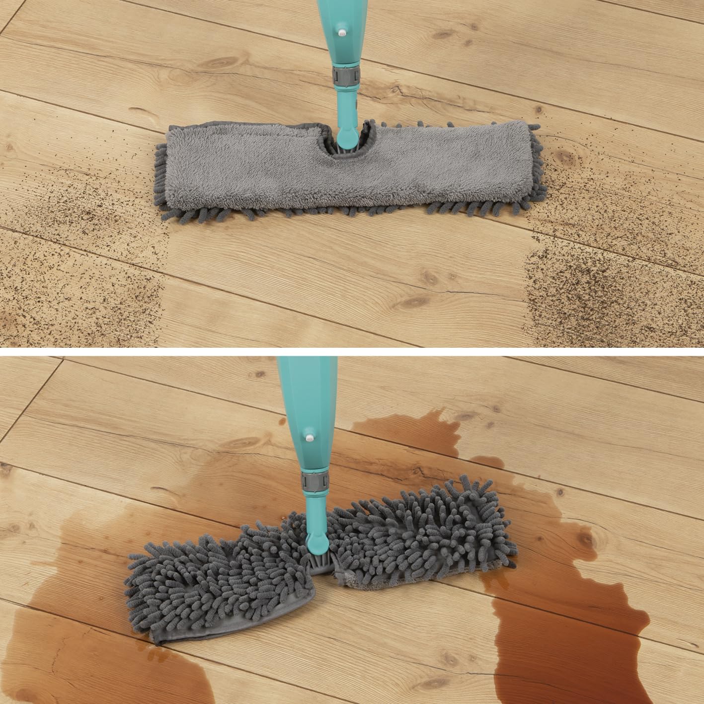 Balai Pulvérisateur Réversible CLEANmaxx - Manche Télescopique Pour Nettoyage Sec Et Humide Sous Les Meubles
